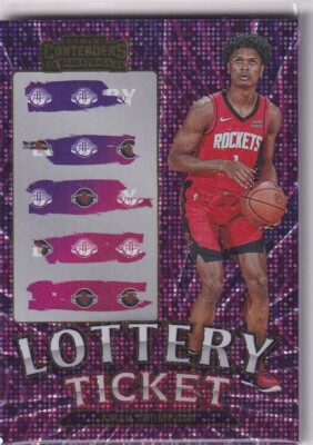 2023-24 Panini Contenders NBA No. 4 Amen Thompson Lottery Ticket Rookie