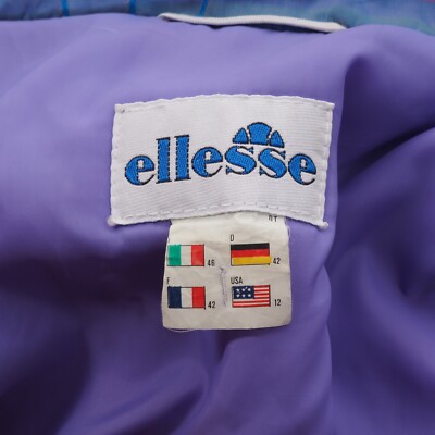 Ellesse Vintage Women's Purple Violet Puffer Ski Shimmer Coat