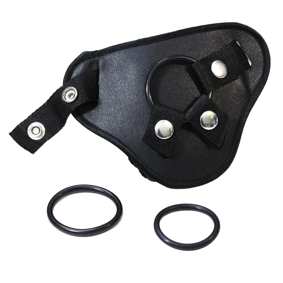 Arnés con correas cinturones ajustables 2 juntas tóricas juguete sexual para mujeres lesbianas para consolador Foto 2 de 4