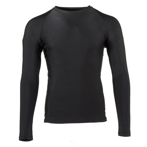Men's Long sleeve sports top base layer black compression sports top jersey - Picture 2 of 4