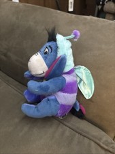 Disney Store Eeyore 2000 Easter Butterfly Mini Bean Bag Plush 8  Winnie The Pooh