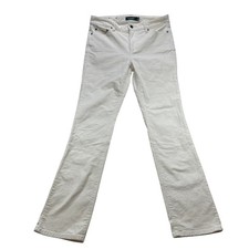 Lauren Ralph Lauren White Corduroy Flare Pants Women Size 8 Bootcut Corduroy
