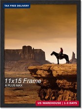 A PLUS MAX 11x15 Picture Frame Black Light Weight Wall Mount