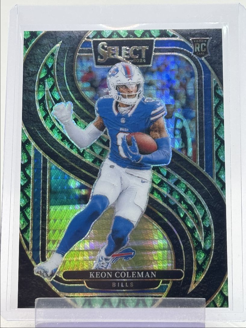 KEON COLEMAN 2024 SELECT PREMIER LEVEL ROOKIE DRAGON SCALE RC /81 Q3524