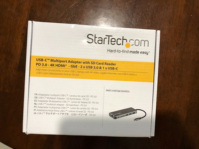 Startech.com USB-C Multiport Adapter w/SD Card Reader 4K HDMI-  DKT30CSDHPD3