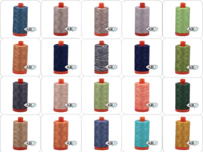 Aurifil Mako Baumwollgarn Einfarbig 50WT Baumwolle Einzelspule 1422 Yard