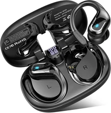 Wireless Earbuds, 75Hrs Bluetooth 5.4 Headphones Sport, Bluetooth Earbuds with E