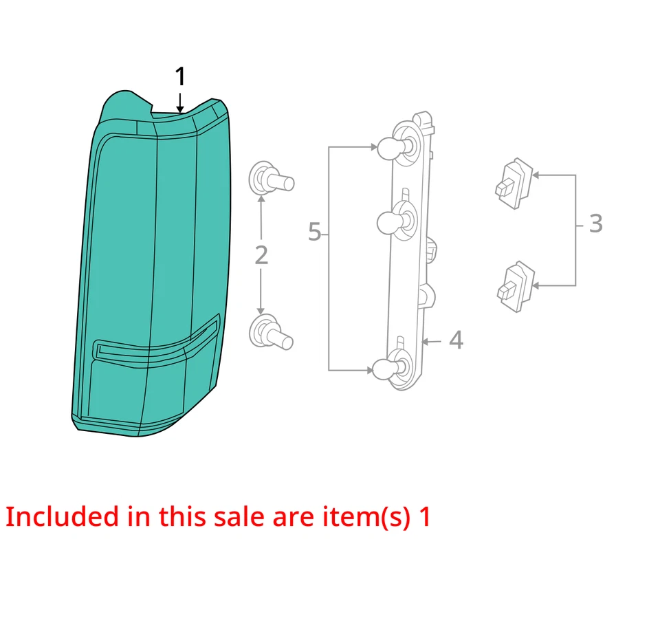 Оригинальный левый задний фонарь для Dodge Nitro 2007–2011 годов выпуска DWRVS - Изображение 2 из 3