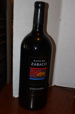 RANCHO ZABACO DANCING BULL ZINFANDEL 3 LITER DISPLAY BOTTLE EMPTY SEALED 17''
