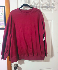 Old Navy Women's Burgundy Crew Neck Pullover Sweatshirt Long Sleeve Solid M