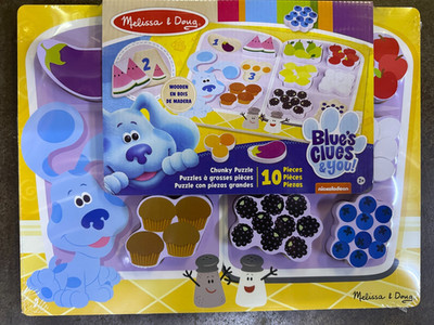 Melissa and Doug Blues Clues 10 Pc Wooden Puzzle Toy Christmas Gift NEW Sealed