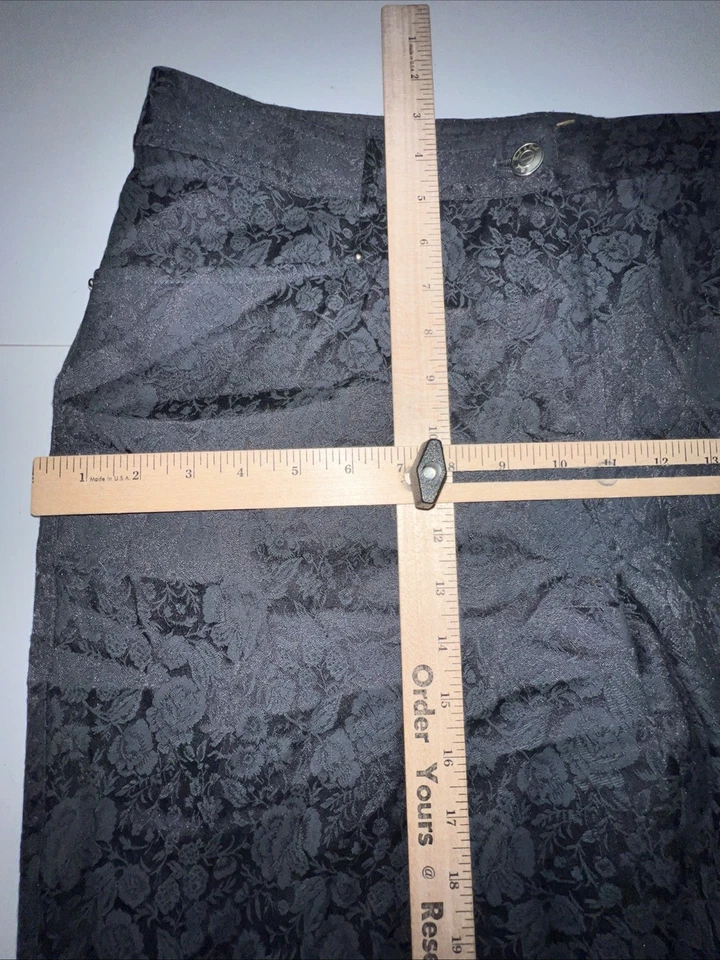 Pick & Peck Pantalón Fin de Semana Mujer’s 14 Gris Oscuro Estampado Floral Bolsillo Elástico Foto 4 de 4