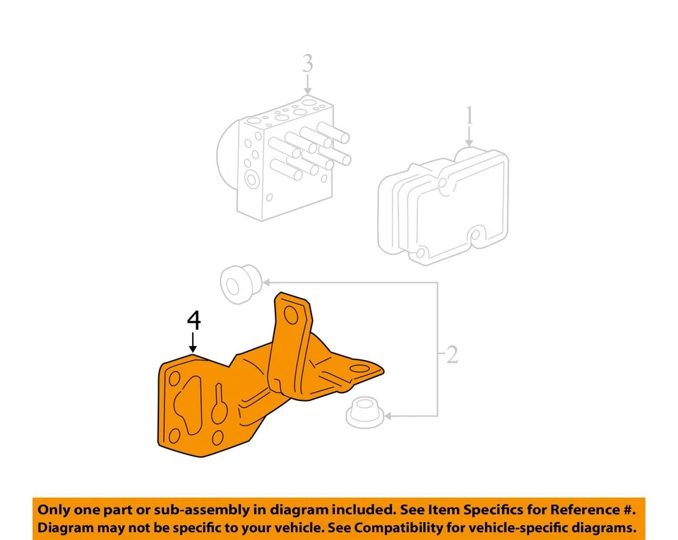 ADEQUADO PARA 2006-2008 CHEVROLET HHR BRACKET ASM BRK PRESS MOD 22713721 - NOVO FABRICANTE DE EQUIPAMENTO ORIGINAL - Imagem 2 de 3