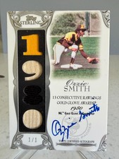 2006 Topps Sterling 'Sterling Moments' Ozzie Smith #OS-GG1 Prime Relic/Auto 1/1