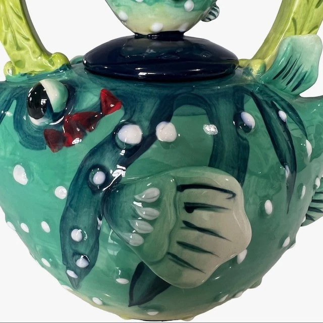 Blue Sky Clayworks Puffer Fish Teapot - Thumbnail 5