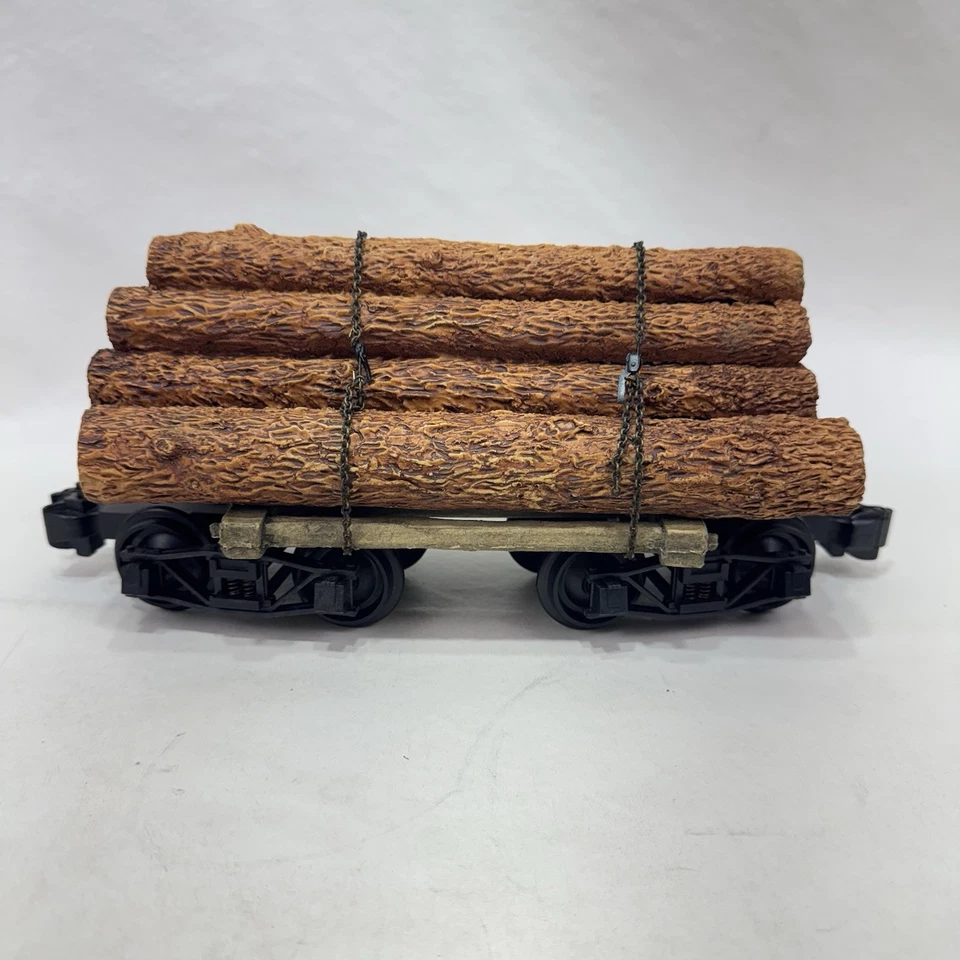 Spur G Delton Lokomotive Works Blockwagen mit Holzladung #9201 Modelleisenbahnwagen