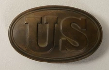US Belt Buckle Reproduction Union Soldier (B10C/JSF6) Bronze w/3 Hook Back