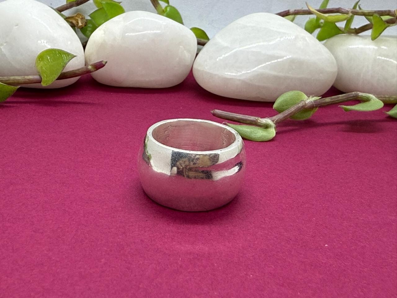 925 Sterling Silver Wide Band Ring Handmade Plain Unisex Statement Jewelry