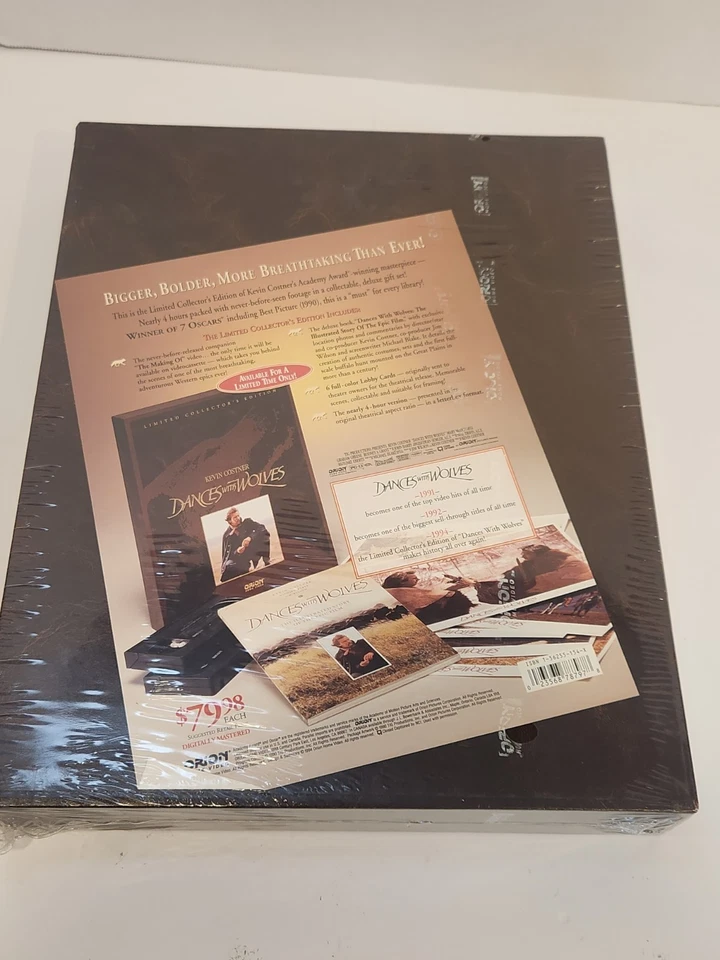 Vtg 90s Dances with Wolves Collectors Box posters book tapes  limited editionMIB - Image 3 of 4