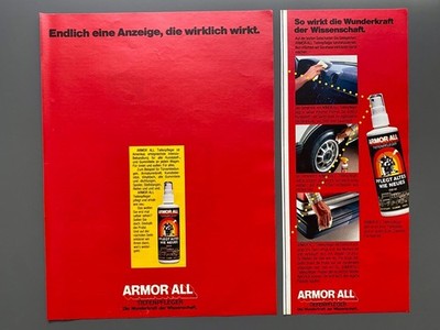 Eine Anzeige, die wirkt Armor All Autopflege Oldtimer 1985 Vintage Ad Werbung
