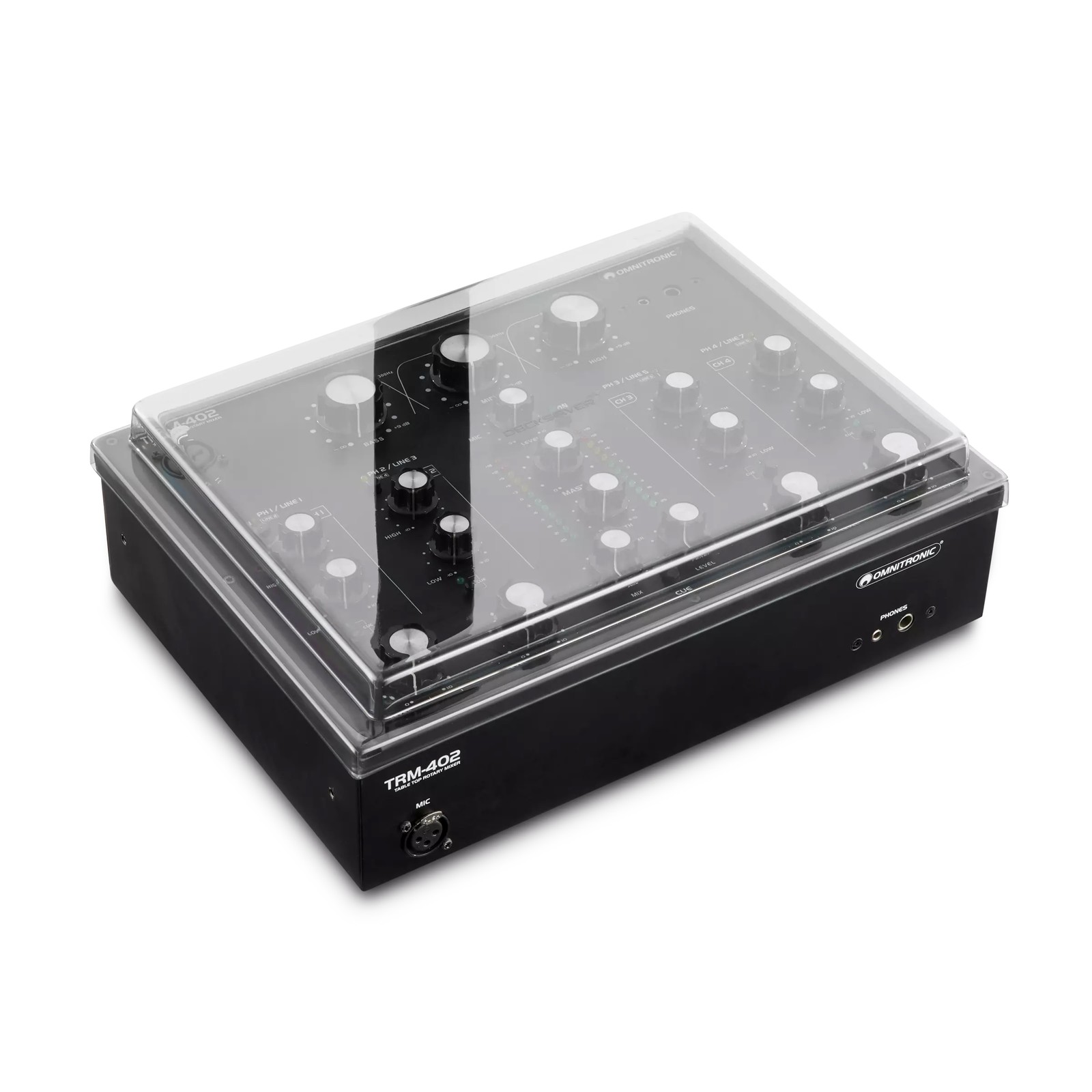 Copertura Decksaver per Omnitronic TRM-402 - Trasparente Smoked Clear