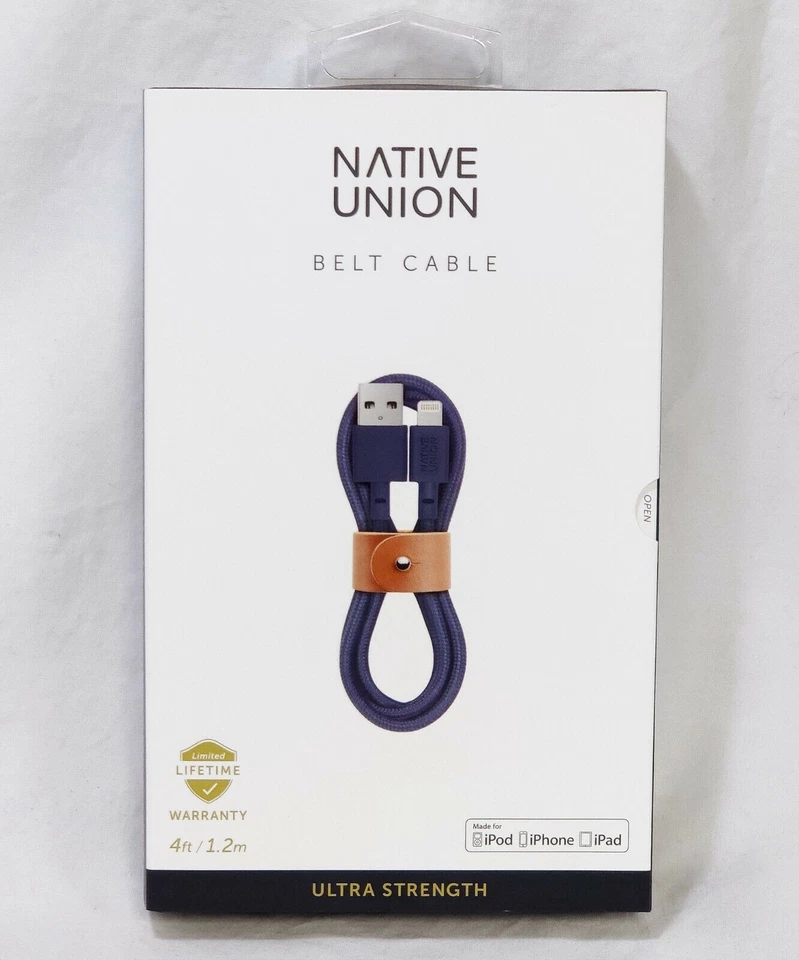 Native Union Belt Cable USB-A to Lightning | MFi Certified for iPhone (Marine) - Immagine 3 di 4