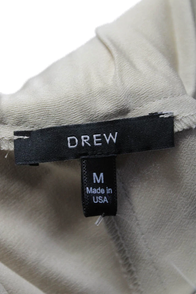 Женские драпированные эластичные штаны Drew с карманами на талии спереди со складками бежевые размер M - Изображение 4 из 4