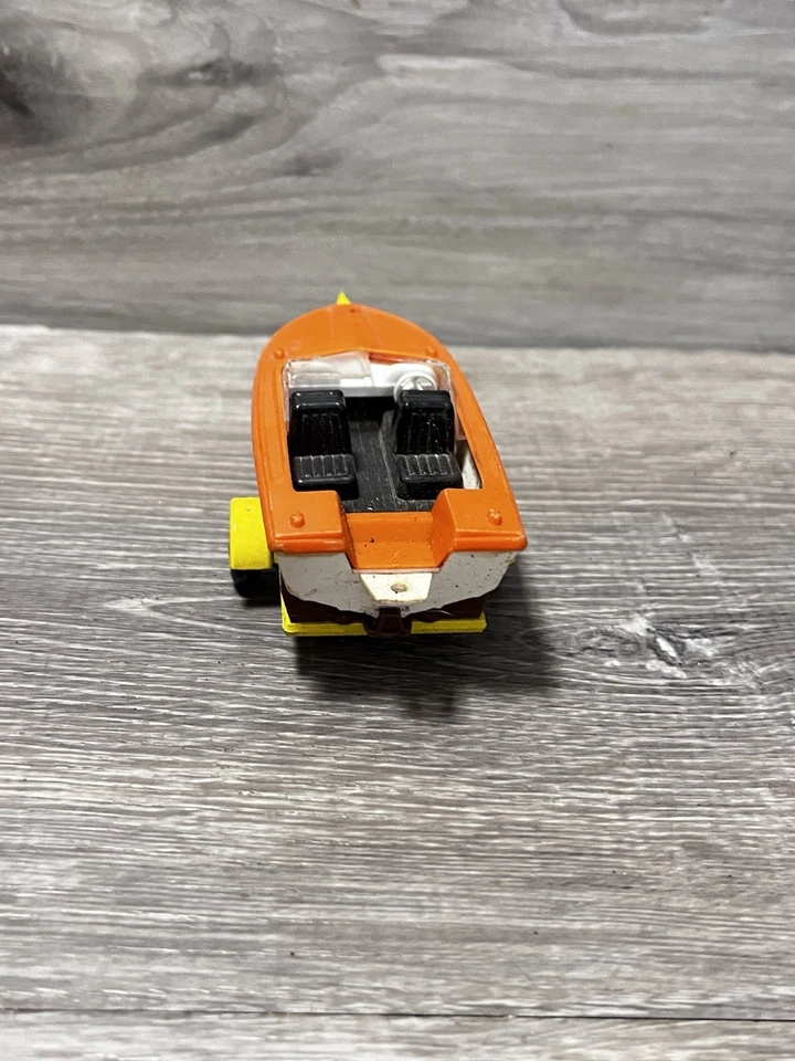 Vintage Lesney Matchbox King Size Boat Trailer and Orange Power Boat 1970 1:50 - Image 4 of 4