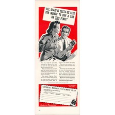 1941 General Motors Instalment Plan Original Vintage Print Ad