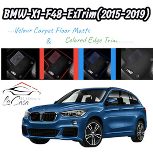 Carpet Car Floor Mats For Bmw-X1-F48-ExTrim(2015-2019)Custom Trim-Black-Gray