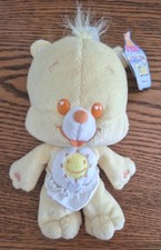 VINTAGE CARE BEAR CUBS FUNSHINE CUB BEAR 8  YELLOW WITH DIAPER NEW WITH TAGS