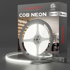 Shine Decor Cob Led Rope Light Ac 120V 800Lm Ultra Bright Ip65 Waterproof