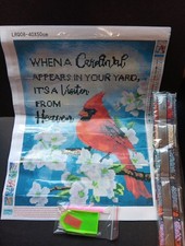 Cardinal Bird And Flowers Diamond Painting Kit