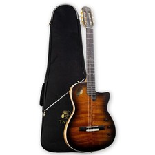Silent Classical Guitar, Solid Flame Mahogany top Solid Mahogany Body, 22 Frets
