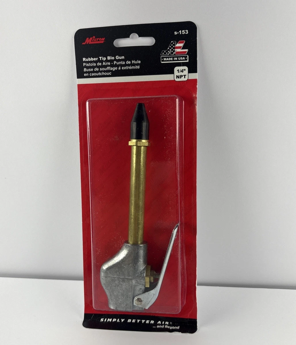 Milton S-153 Blo-Gun Rubber Tip Air Blow Gun 1/4” NPT 150psi Made in USA photo 1