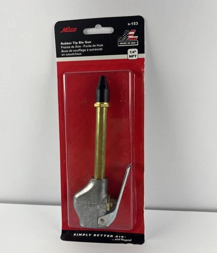 Milton S-153 Blo-Gun Rubber Tip Air Blow Gun 1/4” NPT 150psi Made in USA