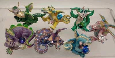 Adorable Lot of 7 Limited Edition Mood Dragons FRANKLIN MINT Read Look For Names