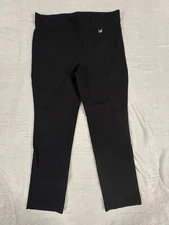 Rafaella Ankle Pants Womens 14 Black Viscose Comfort Fit Straight Leg High Waist