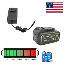 20V 5.0Ah Battery with Charger Kit - Power Tool Battery Pack