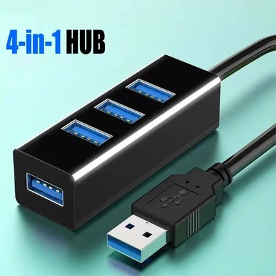 USB 2.0 4-Port Hub Multi Expander High Speed Splitter Adapter for PC Computer Ac