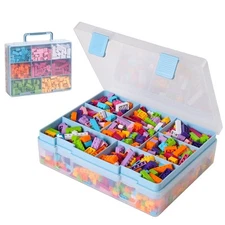 Toy Storage Organizer for Lego Stackable Bins Portable Containers Box Plastic