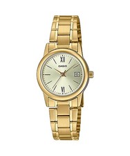 Casio LTP-V002G-9B3 Women's Gold Tone Stainless Steel Gold Dial Dress Watch