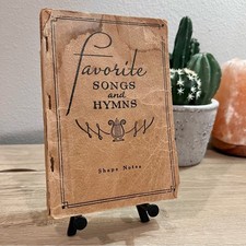 1939 Favorite Songs  Hymns Shape Note Church Hymnal Baxter Vintage Gospel Book