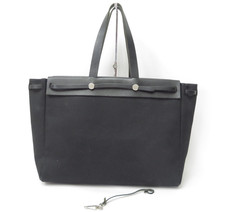 Authentic Hermes Her Bag Cabass GM Canvas Tote Bag F#48757