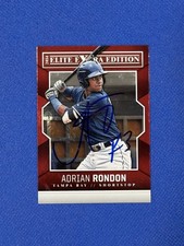 Rays Adrian Rondon Signed Autograph 2014 Elite Extra Edition #99 auto GG