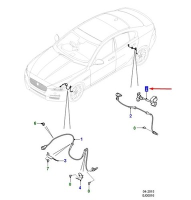 JAGUAR XE X760 Rear Left ABS Sensor Bracket T2H3179 NEW | eBay UK