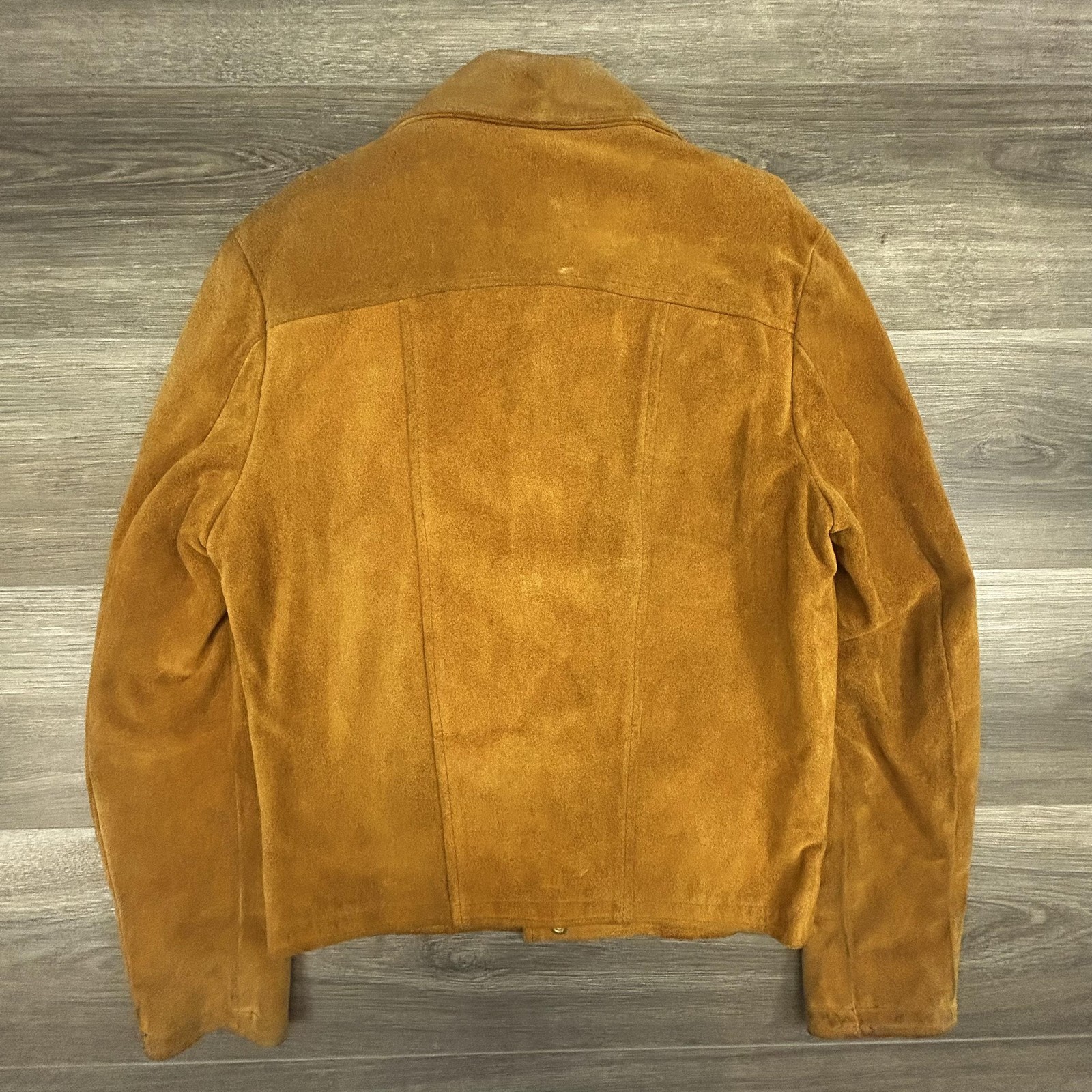 Vintage Buckboard Suede Bomber Jacket Adult 36 Brown Western Cowboy Snap Lined - second product detail image