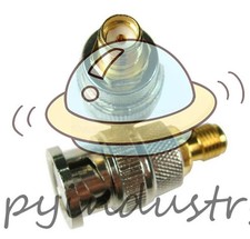 2PCS Adapter BNC plug male to SMA female jack RF connector straight