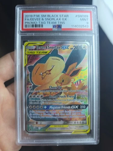 Eevee Snorlax GX 2019 Pokemon Sun Moon Tag Team Promo #SM169 PSA 9