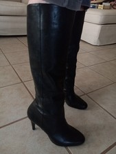 Leather Women Boots Btk Size 10W 3.5 Inch Heel